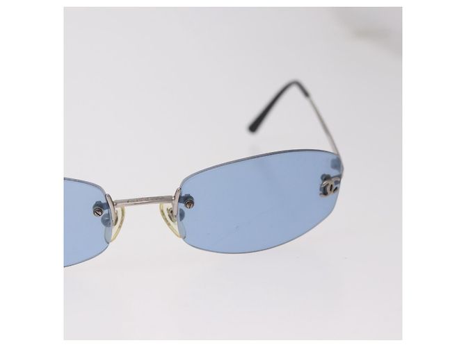 Occhiali da sole CHANEL metallo Blu CC Auth 187883V - vista 4