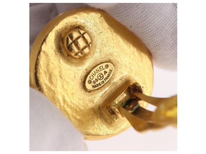 Orecchini CHANEL Metallo Tonalità Oro CC Auth BA13637M - vista 13