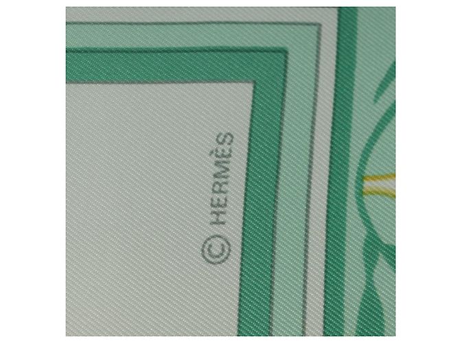 Hermès HERMES Carré 90 Schal "OEillets sauvages et autres" Seide Grün Auth yk20596M - Ansicht 11
