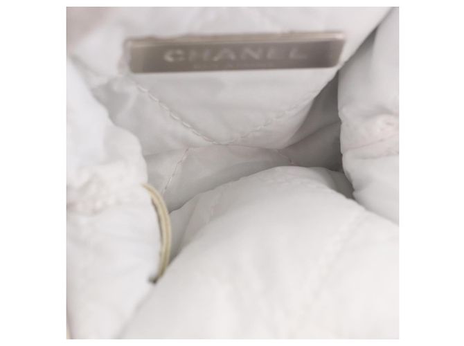 CHANEL Matelasse Chain Shoulder Bag Bore White Silver CC Auth 187487SAM Argento Bianco - vista 10