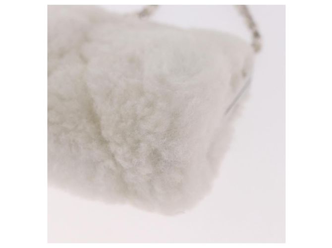 CHANEL Matelasse Chain Shoulder Bag Bore White Silver CC Auth 187487SAM Argento Bianco - vista 17