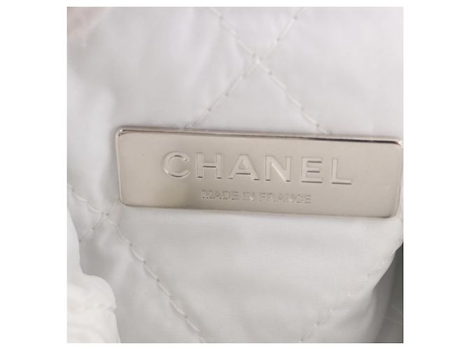 CHANEL Matelasse Chain Shoulder Bag Bore White Silver CC Auth 187487SAM Argento Bianco - vista 19