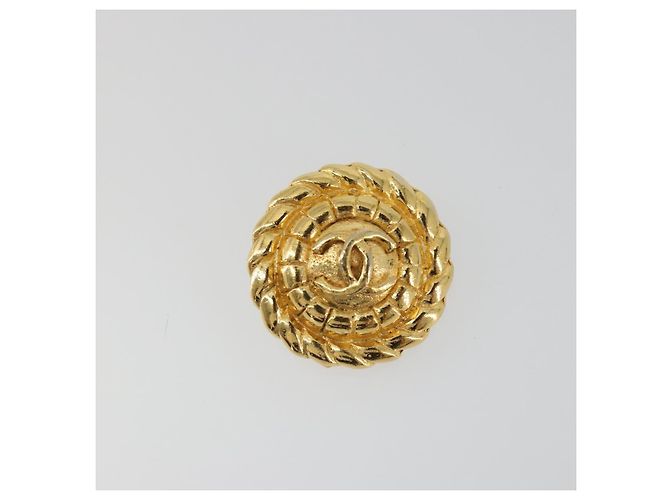 Orecchini CHANEL Metallo Tonalità Oro CC Auth BA13635 - vista 2