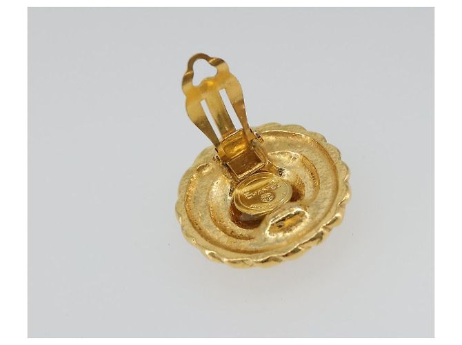 Orecchini CHANEL Metallo Tonalità Oro CC Auth BA13635 - vista 4