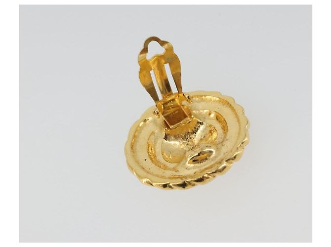 Orecchini CHANEL Metallo Tonalità Oro CC Auth BA13635 - vista 9