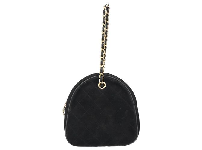 CHANEL Matelasse Chain Hand Bag Suede Black Gold CC Auth BA13591 Nero D'oro - vista 13