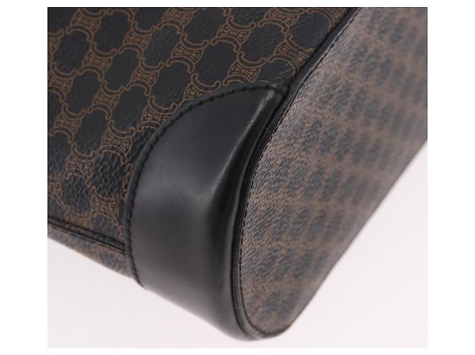 Céline Borsa Tote CELINE Macadam Canvas PVC Pelle Nera Oro Auth ka4867A Nero D'oro - vista 15