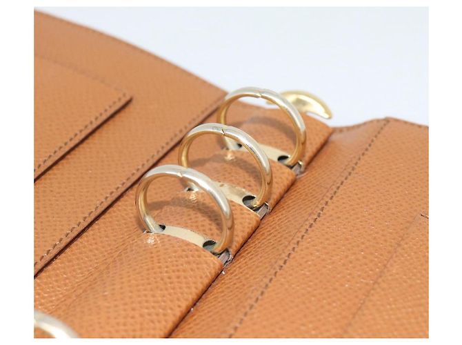 Bulgari Copertina per agenda BVLGARI in pelle marrone e oro Auth 184414 D'oro - vista 10
