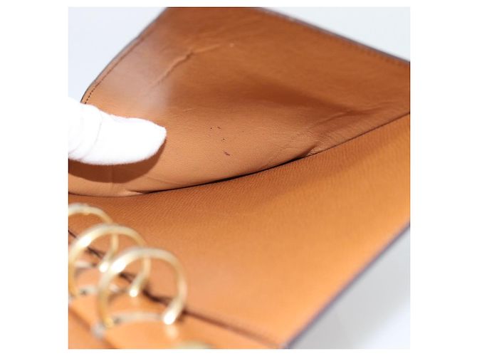 Bulgari Copertina per agenda BVLGARI in pelle marrone e oro Auth 184414 D'oro - vista 11