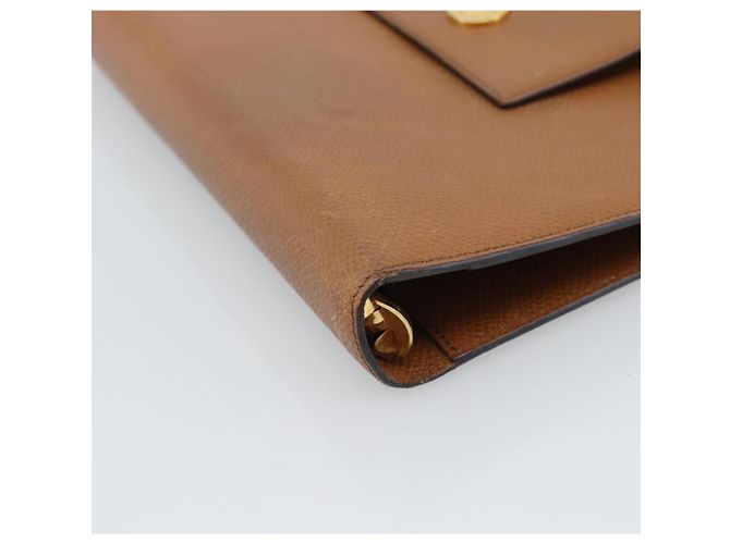 Bulgari Copertina per agenda BVLGARI in pelle marrone e oro Auth 184414 D'oro - vista 14