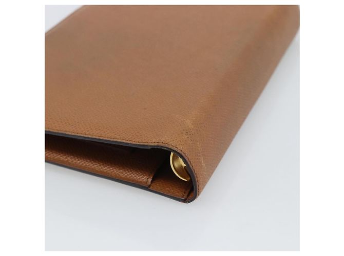 Bulgari Copertina per agenda BVLGARI in pelle marrone e oro Auth 184414 D'oro - vista 15