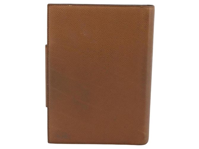 Bulgari Copertina per agenda BVLGARI in pelle marrone e oro Auth 184414 D'oro - vista 2