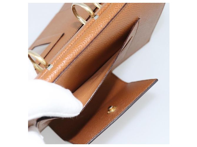 Bulgari Copertina per agenda BVLGARI in pelle marrone e oro Auth 184414 D'oro - vista 22