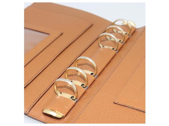 Bulgari Copertina per agenda BVLGARI in pelle marrone e oro Auth 184414 D'oro - vista 9