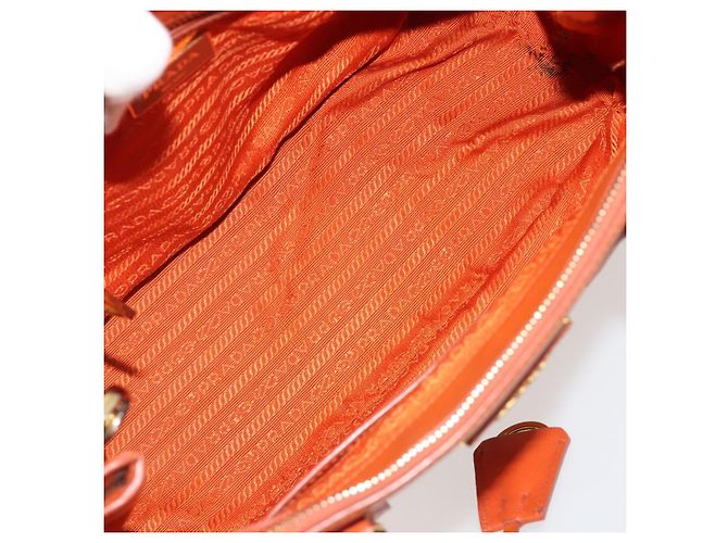 Borsa PRADA Galleria in pelle Safiano 2way Orange Auth 186384V Arancione - vista 11