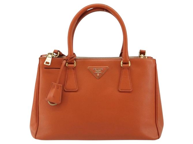 Borsa PRADA Galleria in pelle Safiano 2way Orange Auth 186384V Arancione - vista 13