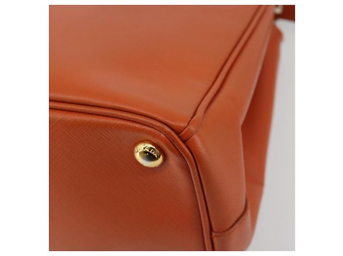 Borsa PRADA Galleria in pelle Safiano 2way Orange Auth 186384V Arancione - vista 17