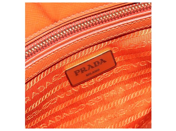 Borsa PRADA Galleria in pelle Safiano 2way Orange Auth 186384V Arancione - vista 20