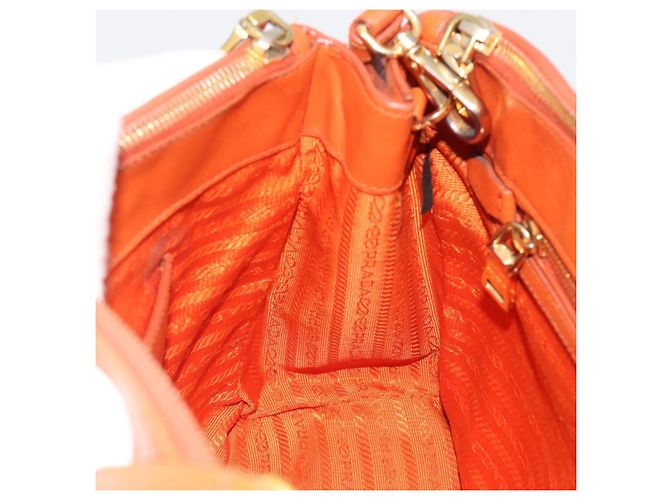 Borsa PRADA Galleria in pelle Safiano 2way Orange Auth 186384V Arancione - vista 22