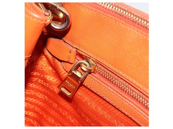 Borsa PRADA Galleria in pelle Safiano 2way Orange Auth 186384V Arancione - vista 23