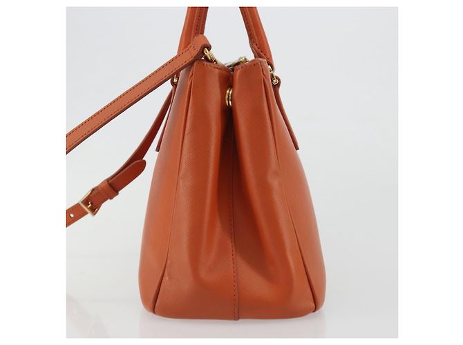Borsa PRADA Galleria in pelle Safiano 2way Orange Auth 186384V Arancione - vista 3