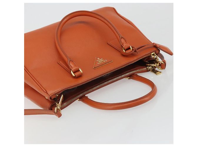 Borsa PRADA Galleria in pelle Safiano 2way Orange Auth 186384V Arancione - vista 6