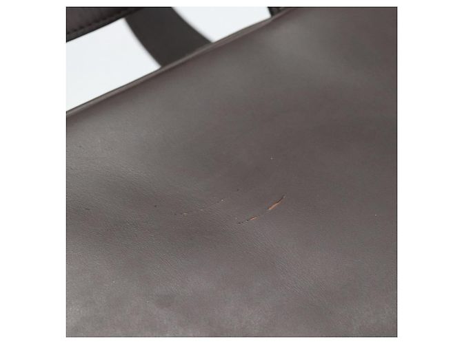 Bolso PRADA de cuero marrón oscuro plata fm5374 - vista 10
