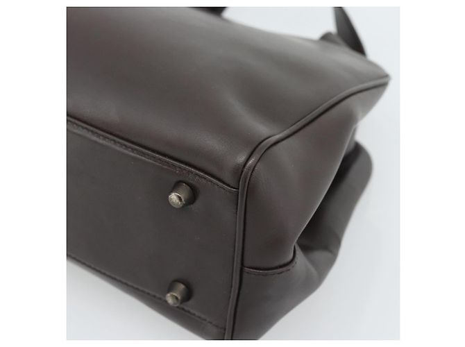 Bolso PRADA de cuero marrón oscuro plata fm5374 - vista 15