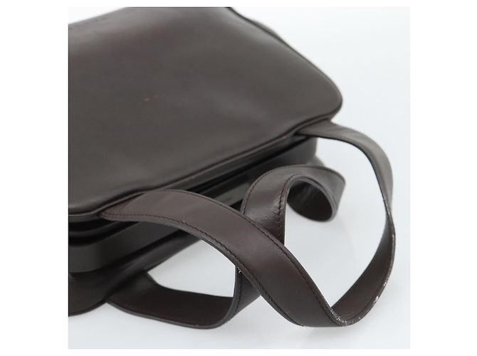 Bolso PRADA de cuero marrón oscuro plata fm5374 - vista 7