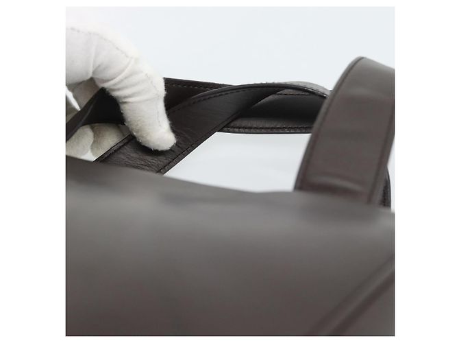 Bolso PRADA de cuero marrón oscuro plata fm5374 - vista 8