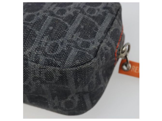 Pochette da viaggio Christian Dior Trotter Canvas Nero Argento Auth 186406 - vista 15