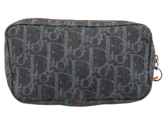 Pochette da viaggio Christian Dior Trotter Canvas Nero Argento Auth 186406 - vista 2