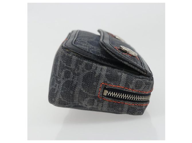 Pochette da viaggio Christian Dior Trotter Canvas Nero Argento Auth 186406 - vista 3