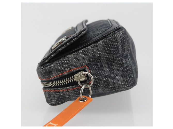 Pochette da viaggio Christian Dior Trotter Canvas Nero Argento Auth 186406 - vista 4