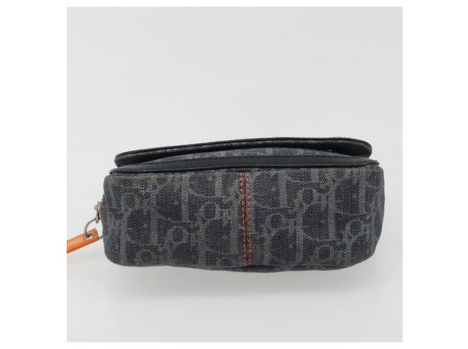 Pochette da viaggio Christian Dior Trotter Canvas Nero Argento Auth 186406 - vista 6