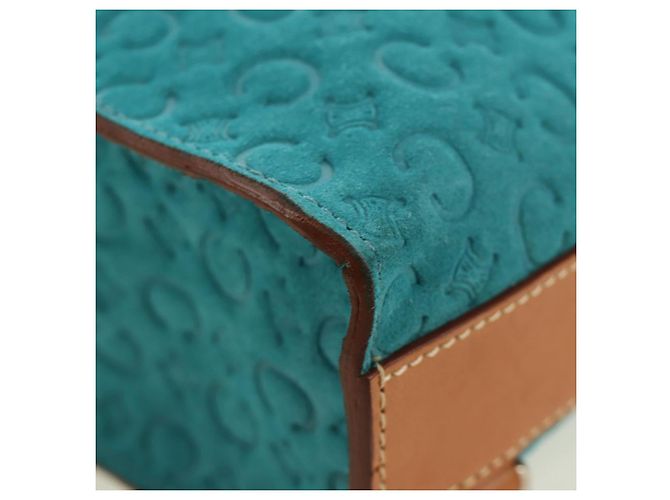 Céline Zaino CELINE C Macadam Canvas Silver Turquoise Blue Auth 186708V Argento Turchese - vista 18