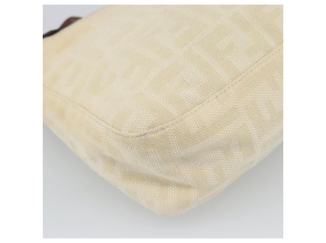 FENDI Zucca Canvas Mamma Baguette Shoulder Bag Beige Silver Auth 186380 Argento - vista 17