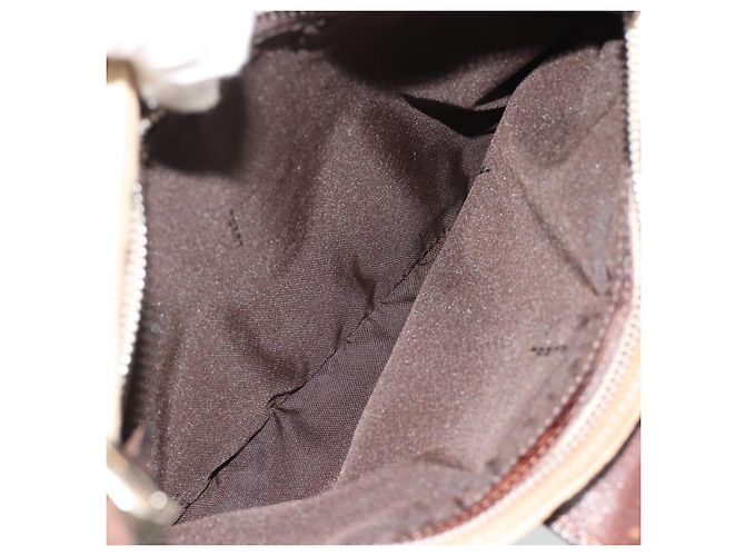 FENDI Zucca Canvas Mamma Baguette Shoulder Bag Beige Silver Auth 186380 Argento - vista 21