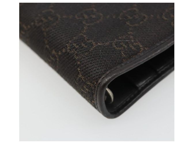 Cubierta de Agenda GUCCI GG Canvas Marrón Plata Auth mr2627A Castaño - vista 14