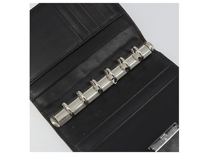 Cubierta de Agenda GUCCI GG Canvas Marrón Plata Auth mr2627A Castaño - vista 21