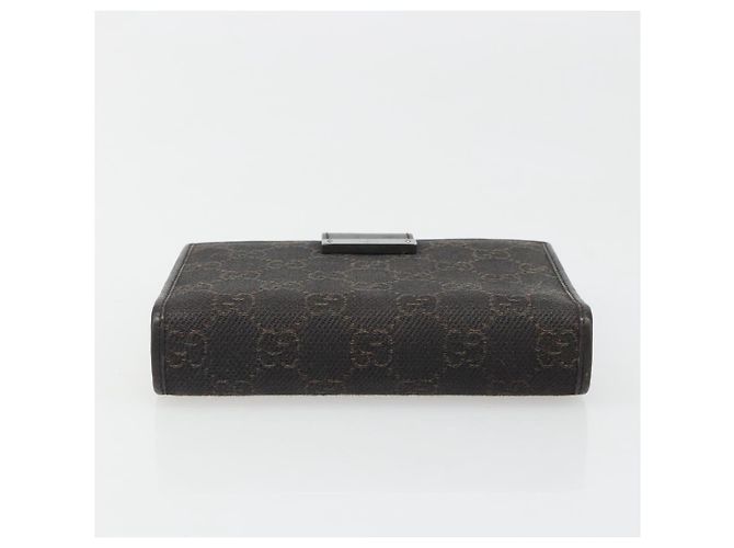 Cubierta de Agenda GUCCI GG Canvas Marrón Plata Auth mr2627A Castaño - vista 4