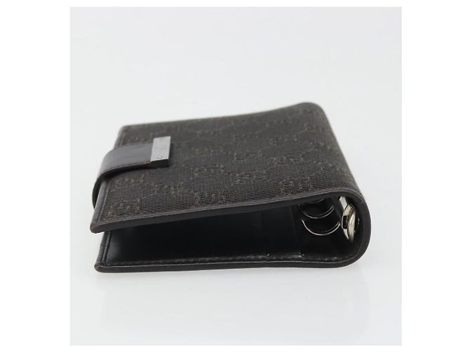 Cubierta de Agenda GUCCI GG Canvas Marrón Plata Auth mr2627A Castaño - vista 5