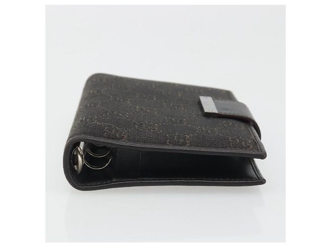 Cubierta de Agenda GUCCI GG Canvas Marrón Plata Auth mr2627A Castaño - vista 6
