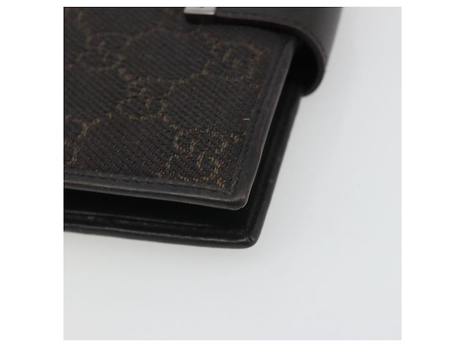 Cubierta de Agenda GUCCI GG Canvas Marrón Plata Auth mr2627A Castaño - vista 7