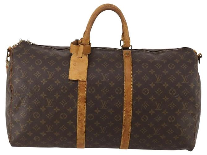 LOUIS VUITTON Monogram Keepall Bandouliere 55 Borsa Boston M41414 LV Auth 185696 Monogramma - vista 13