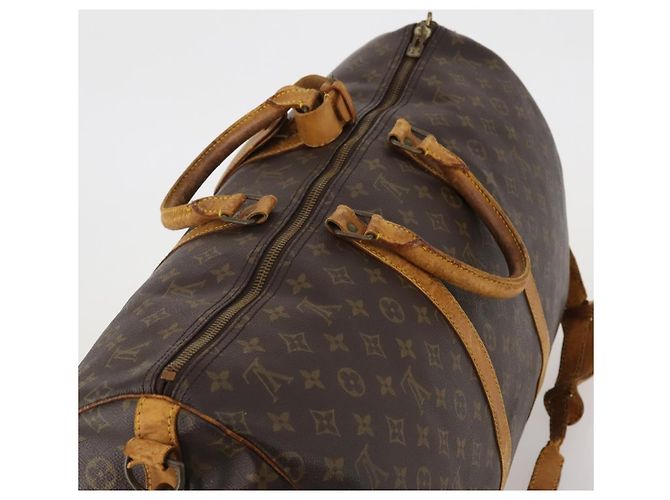 LOUIS VUITTON Monogram Keepall Bandouliere 55 Borsa Boston M41414 LV Auth 185696 Monogramma - vista 14