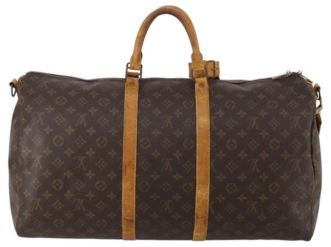LOUIS VUITTON Monogram Keepall Bandouliere 55 Borsa Boston M41414 LV Auth 185696 Monogramma - vista 2