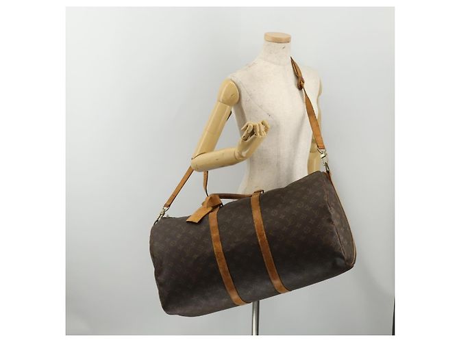 LOUIS VUITTON Monogram Keepall Bandouliere 55 Borsa Boston M41414 LV Auth 185696 Monogramma - vista 28