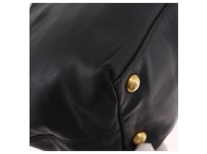 Borsa PRADA in pelle 2way Nera Oro Auth ka4866 Nero D'oro - vista 18