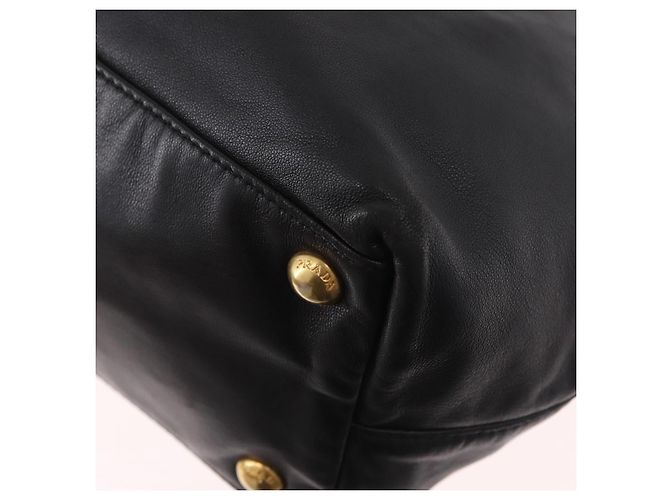 Borsa PRADA in pelle 2way Nera Oro Auth ka4866 Nero D'oro - vista 19